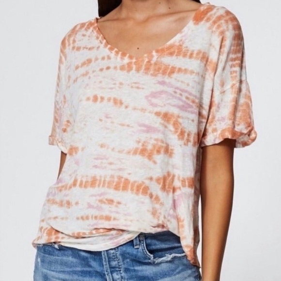 Young Fabulous & Broke Tops - NWT YFB Tie Dye Linen Blend Twister T-Shirt Sz XS